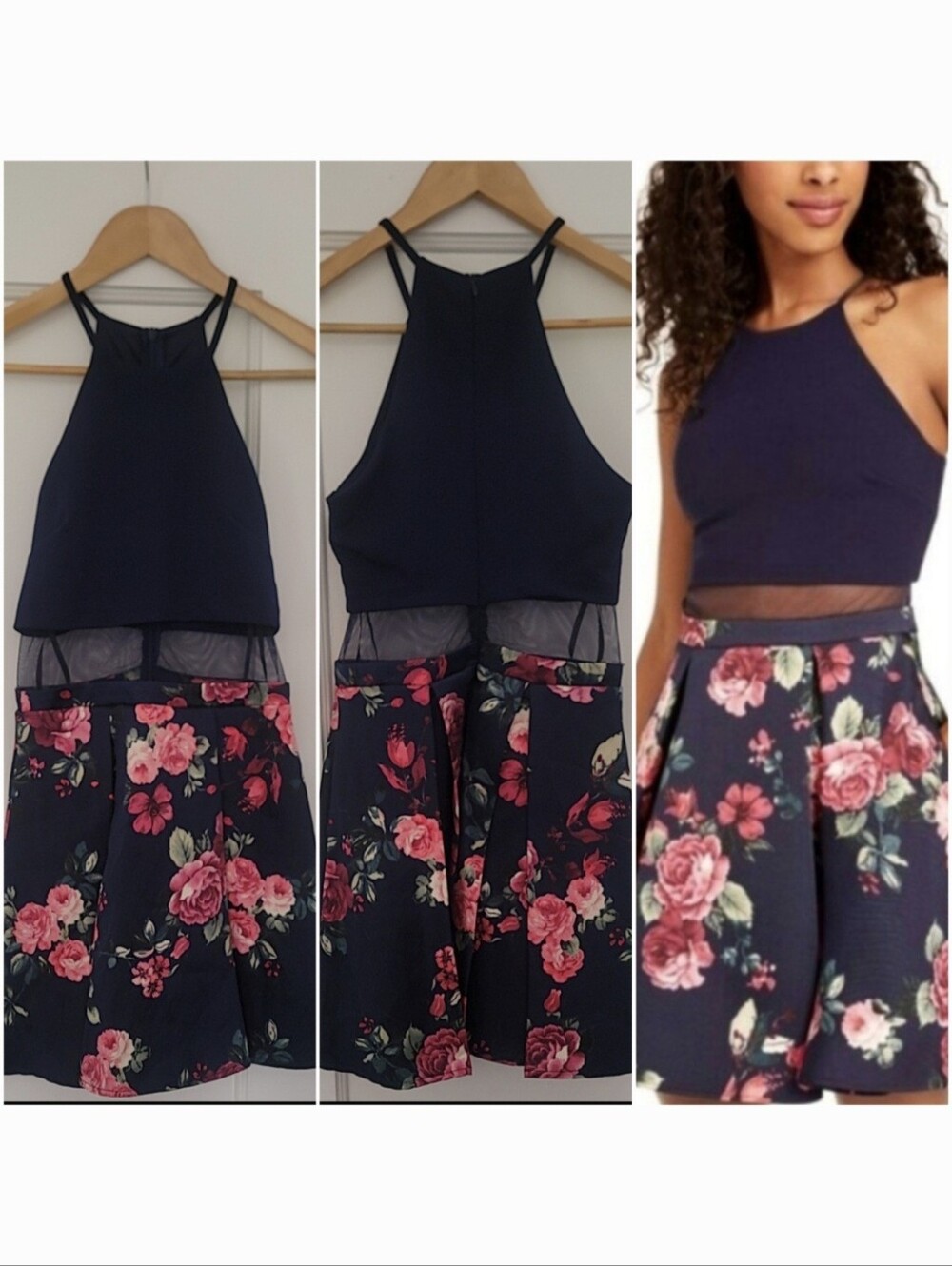 A B Darlin Navy Mini Dress